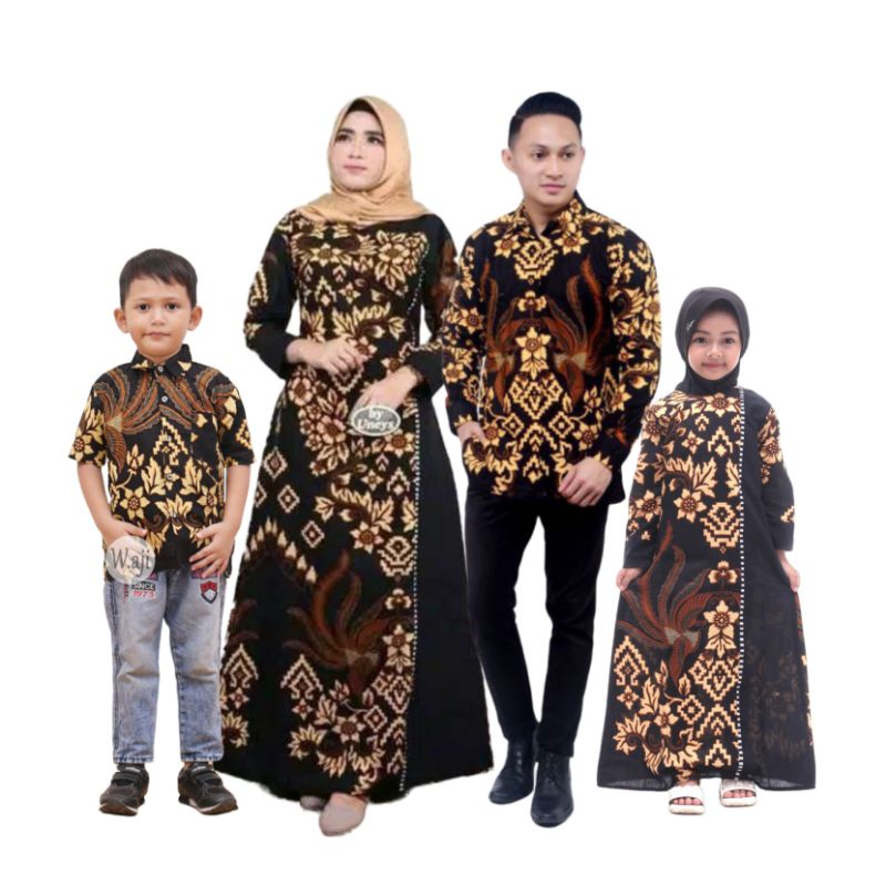 COUPLE KELUARGA JUMBO LD 110 120 130 140 XXXXXL BATIK SOGAN SRAGENAN KOMBINASI POLOS LURIK CANTIK