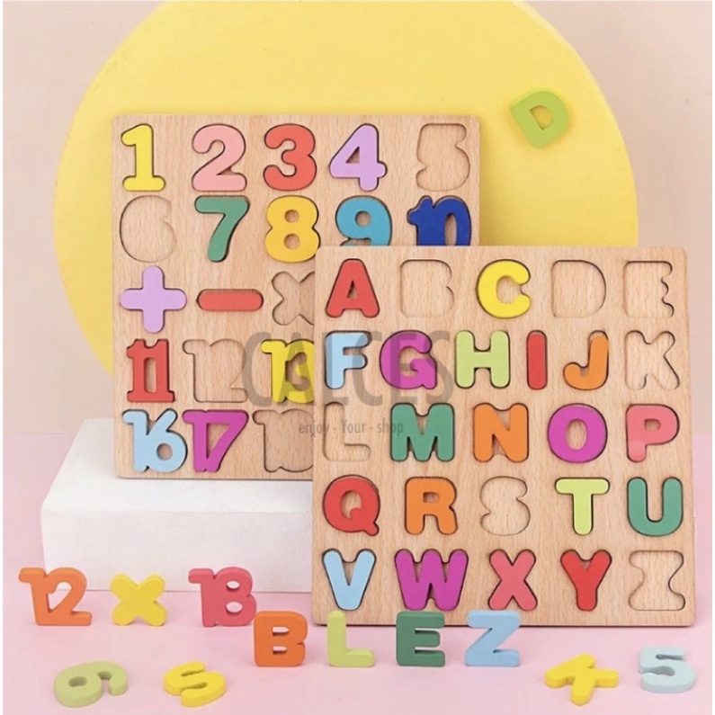 Puzzle ABC Murah Puzzle 123 Murah Puzzle Geometri Murah  Toys Mainan Kayu