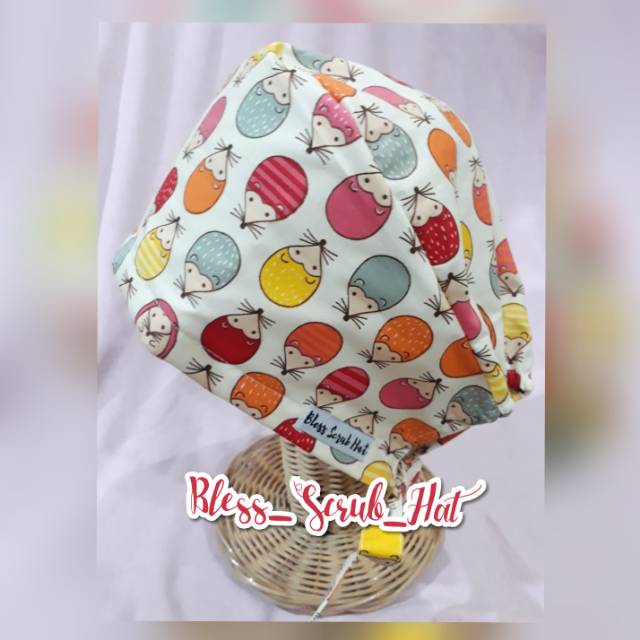 Topi Bedah / Nurse Cap/ Sugical cap/ Topi Motif/ Mouse