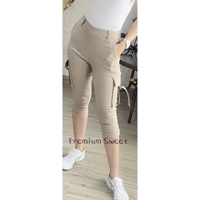PREMIUM SWEET/Celana Cargo 7/8 Wanita import 9058/CELANA SOFTJEANS PREMIUM WANITA SUPER STRECTH /CELANA WANITA /CELANA PANJANG WANITA/CELANA 7/8 WANITA/CELANA JUMBO WANITA/CELANA KULOT WANITA/CELANA SANTAI WANITA/CELANA PENDEK WANITA-5