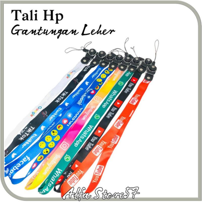 Tali Hp Gantungan Leher Branded Lanyard Gantungan Kunci ID Card Fashion