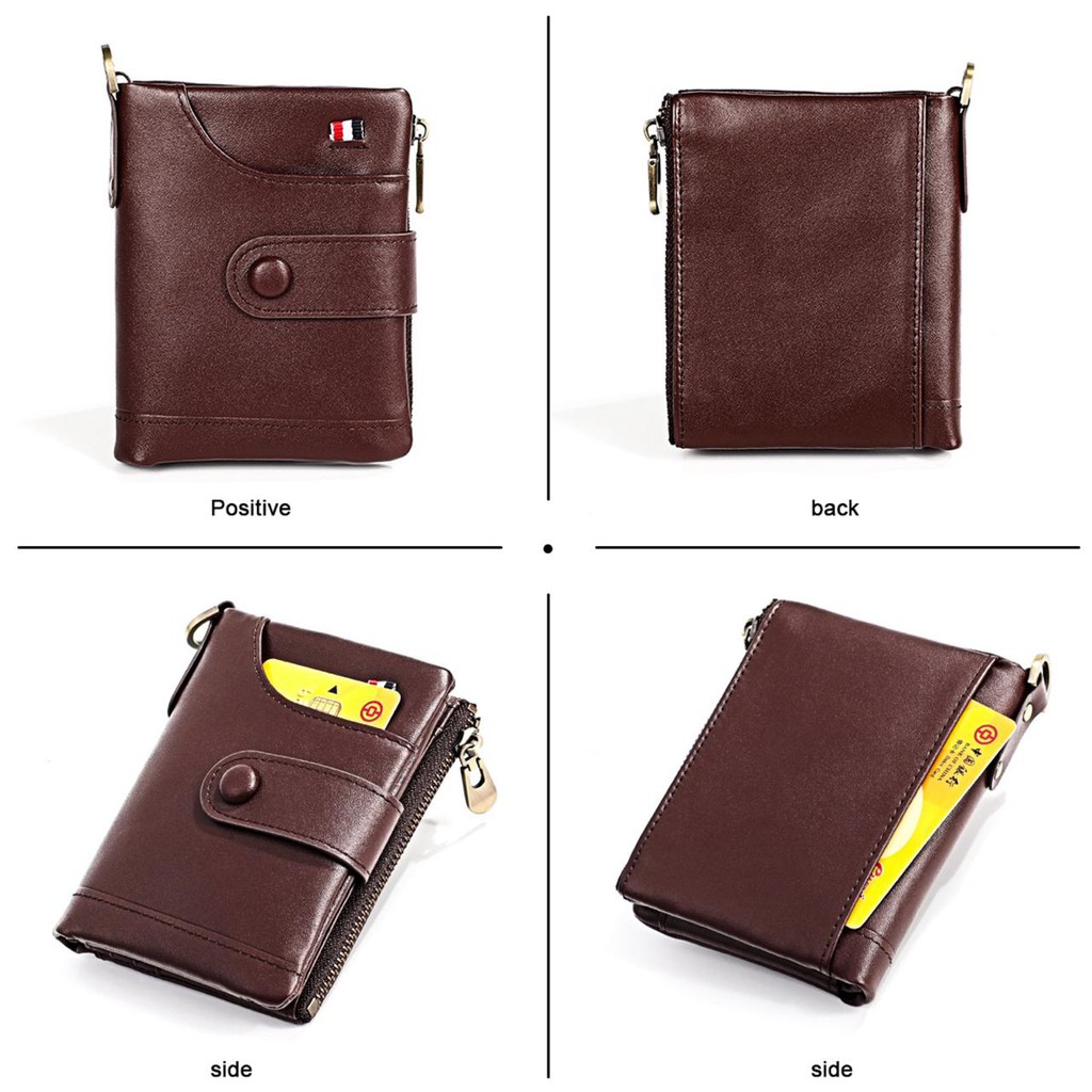 Dompet Pendek Kulit Asli Dompet Pria Rfid Leather Wallet 3511