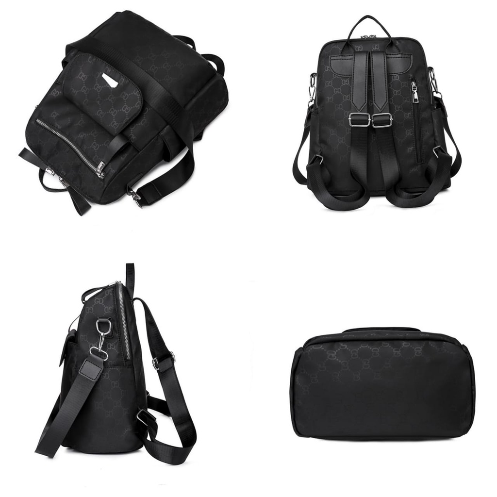 TAS RANSEL WANITA IMPORT ANTI AIR HITAM AGOLA TA424B5 BACKPACK SEKOLAH KULIAH KERJA BESAR PUNGGUNG GENDONG CEWEK KOREA REMAJA PREMIUM KEKINIAN MURAH