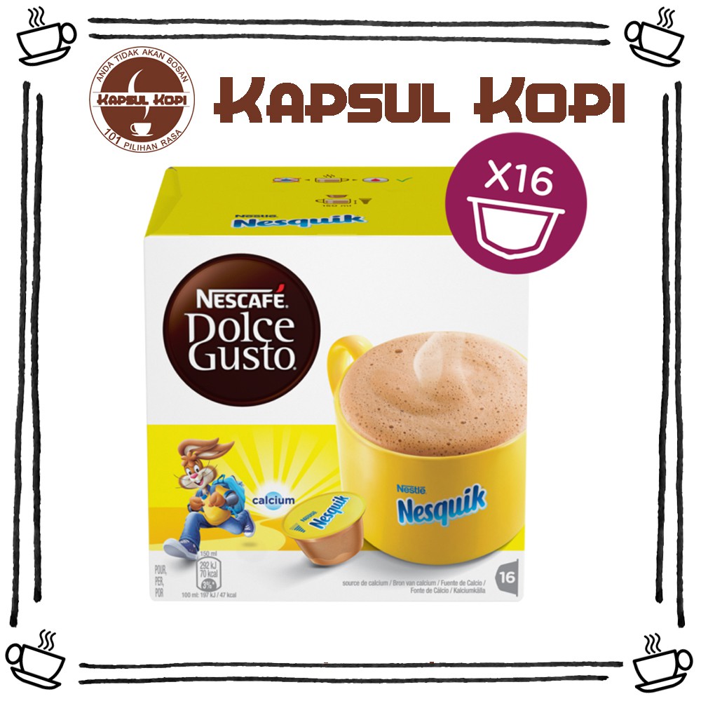 

Nesquik Kapsul Kopi Nescafe Dolce Gusto Import NDG Coffee Capsule