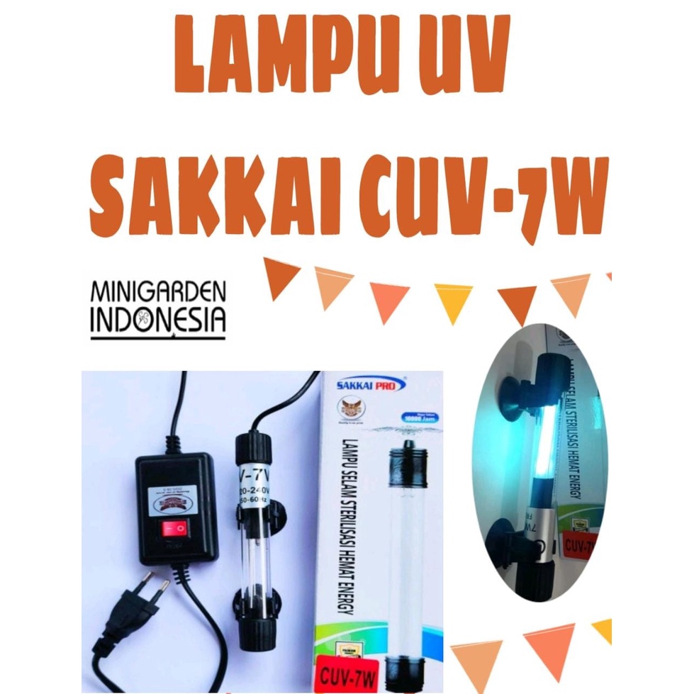 LAMPU UV SAKKAI PRO CUV 7W 7 WATT SELAM STERILISASI AIR AQUARIUM KOLAM