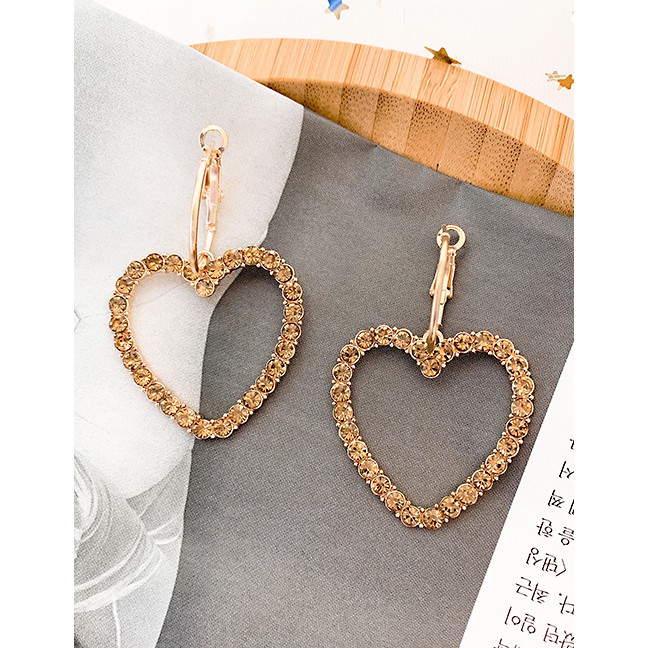 LRC Anting Tusuk Fashion Alloy Diamond Stud Earrings