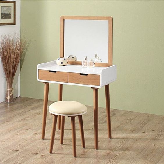 Meja Rias Tolet Cat Duco Retro Vintage Minimalis