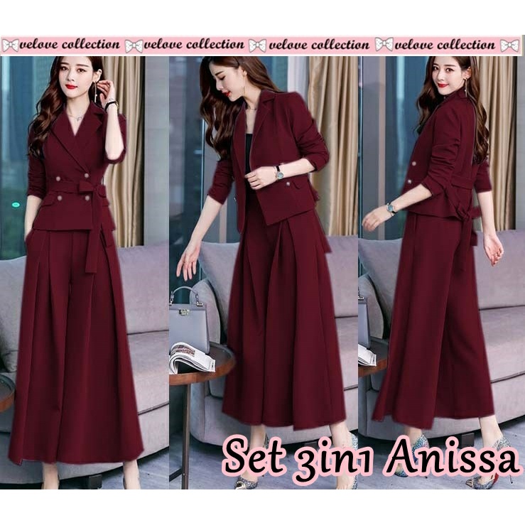 BAJU SETELAN WANITA MURAH KEKINIAN IMPORT KOREAN PREMIUM TERBARU / SETELAN KERJA WANITA KANTOR 0291