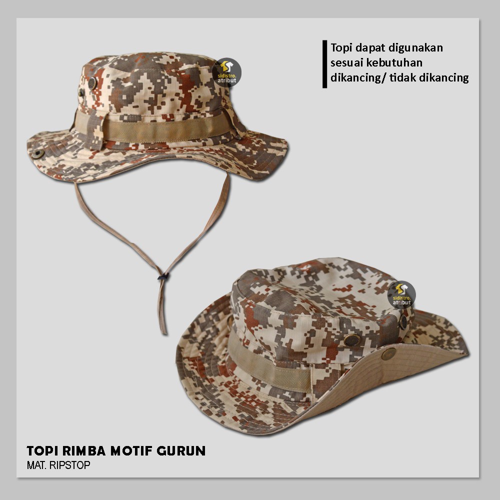 TOPI RIMBA LORENG ARMY GURUN - TOPI RIMBA GUNUNG BY SIDISTRO