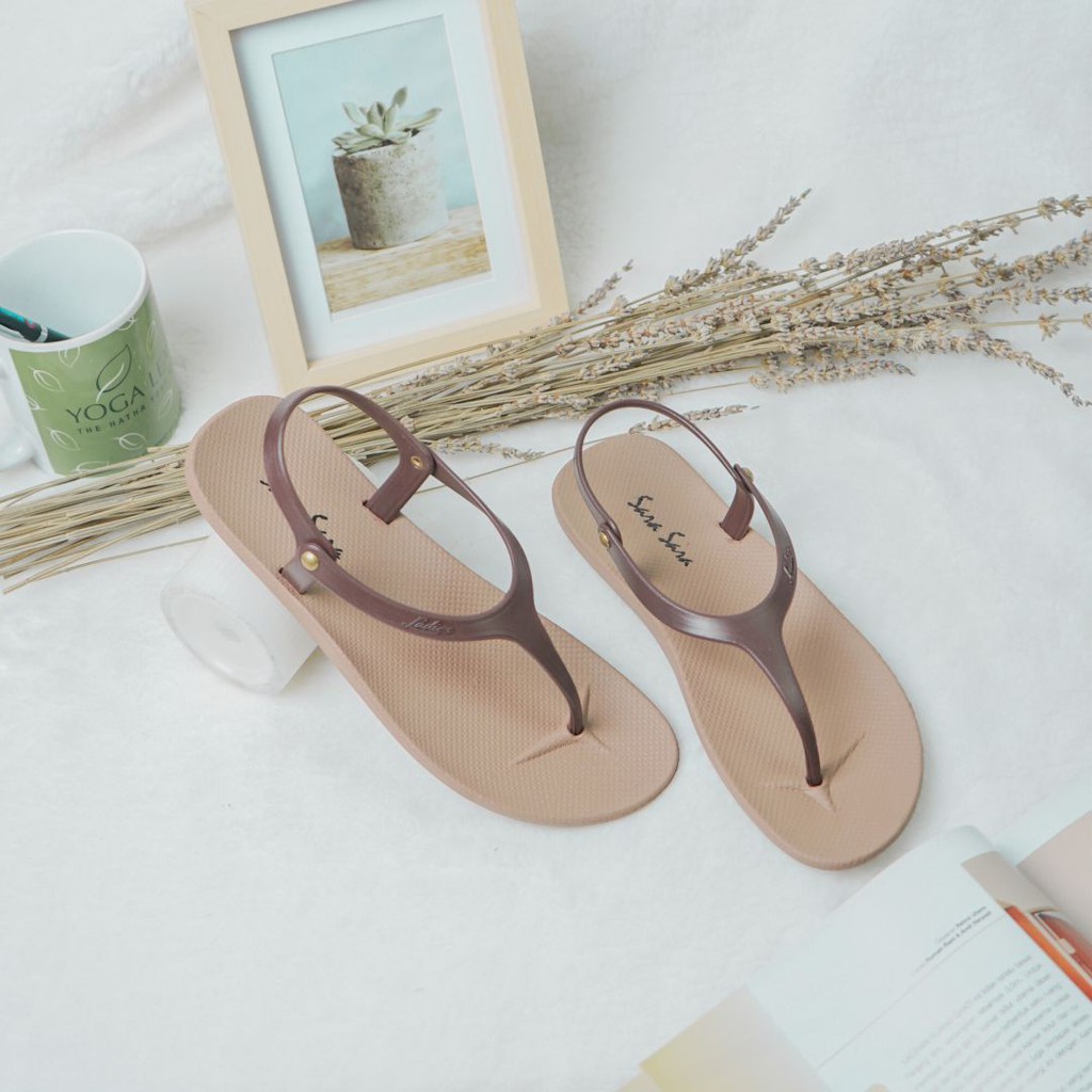Sara Sara JESSELINE Sandal jepit tali belakang wanita casual backstrap sendal santai harian