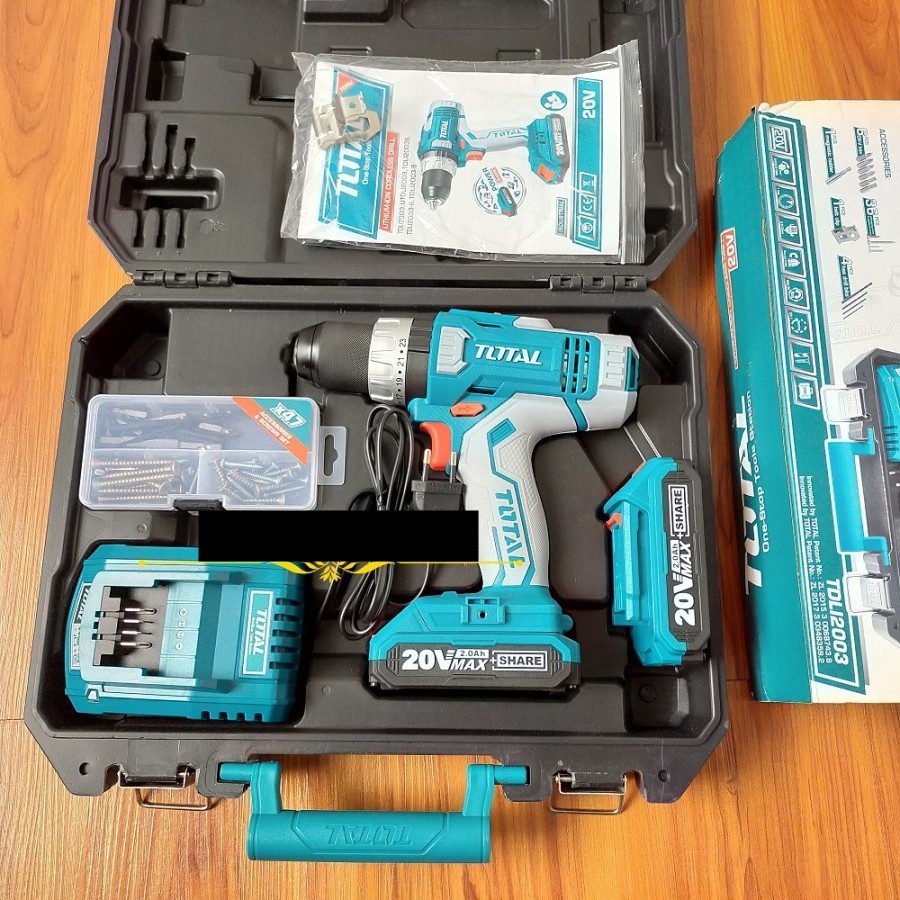 TOTAL TOOLS TDLI mesin bor baterai cordless DRILL DRIVER