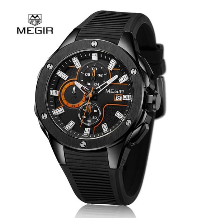 Jam Tangan Pria Analog Chronograph MEGIR 2053 Original Water Resist