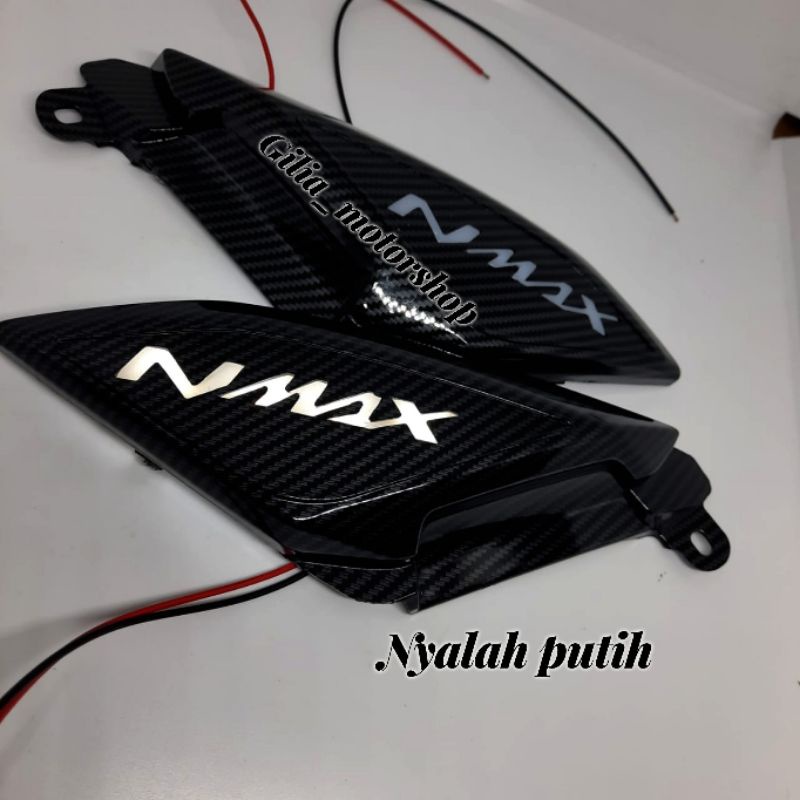 Cover Pijakan Body LED Nyala Nmax New Carbon Yamaha Nmax New 2020 - 2021 Tutup Pijakan Body LED Nmax