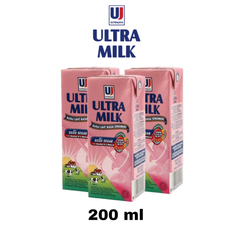 

Ultra Susu Uht Strawberry 200 ml