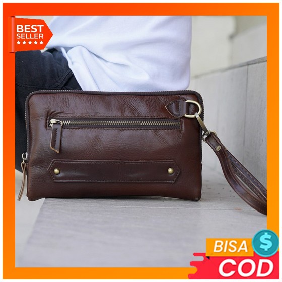 Tas Tangan Handbag Clutch Waterproof Anti Air Tahan Air Pria Wanita Dompet Tangan Hp Elegan Simple K