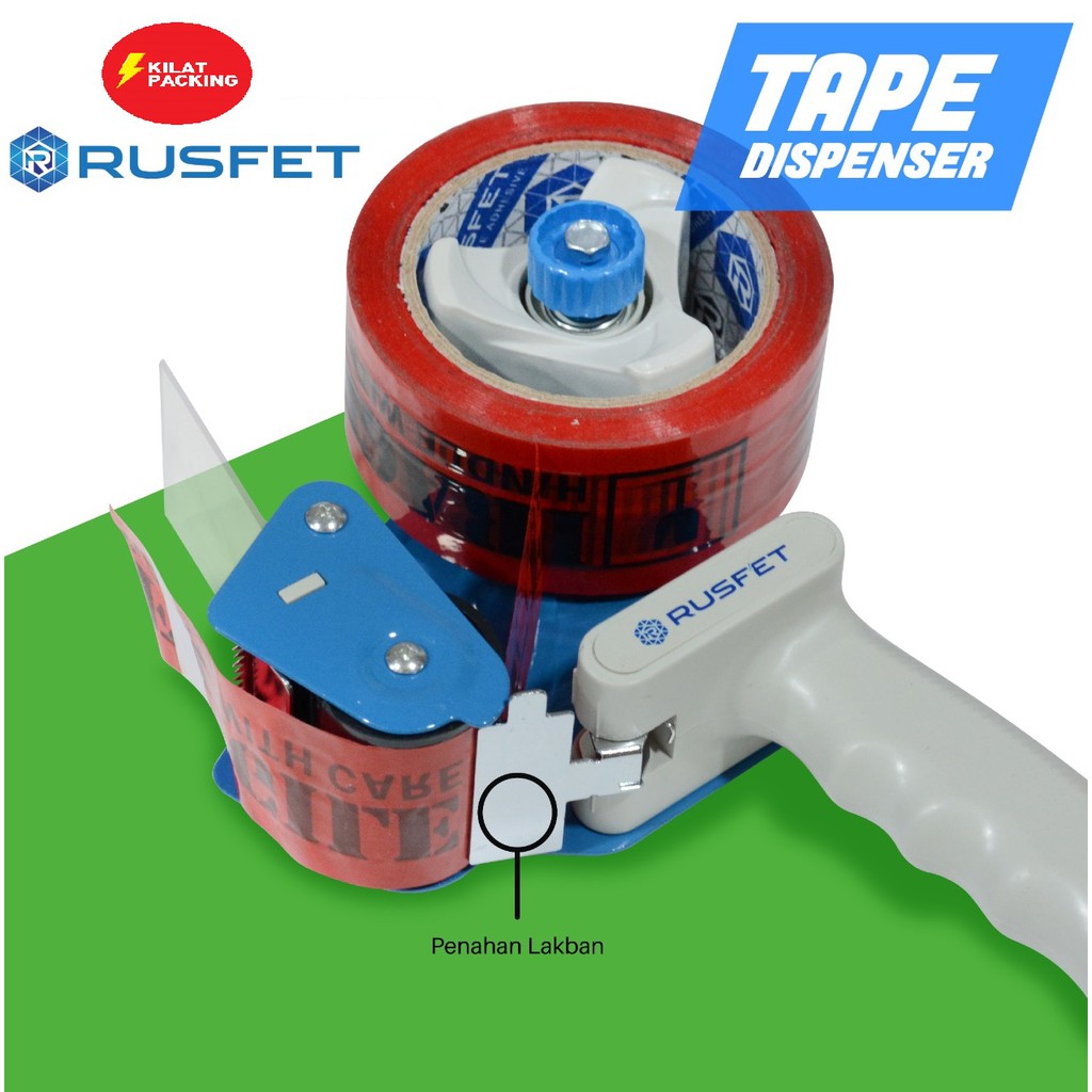 

gk Tape Dispenser Gagang / Alat Pemotong Lakban/ Alat Potong Lakban RUSFET