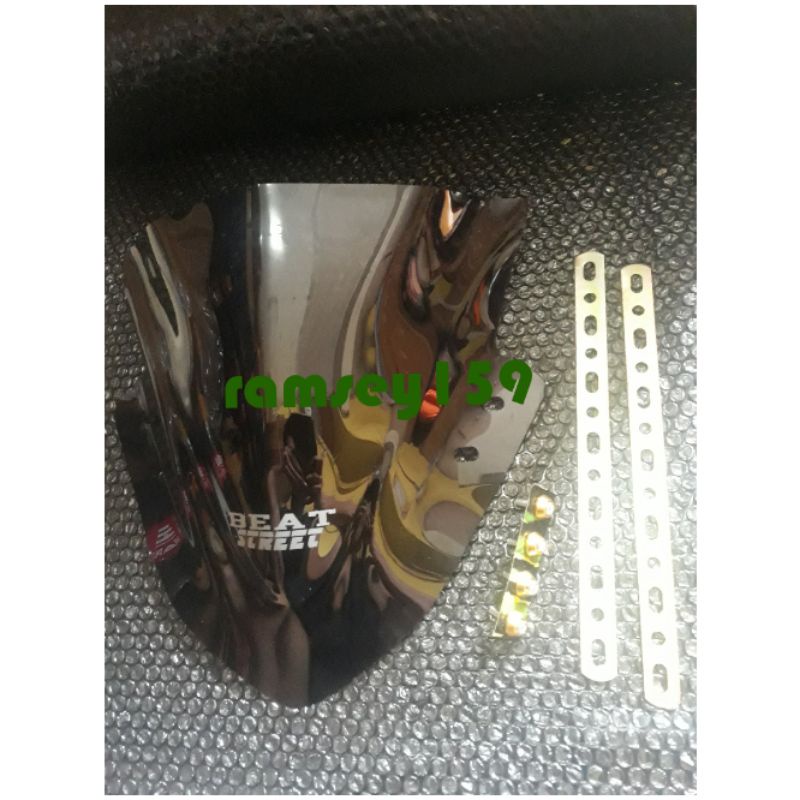 Asesoris beat street logo Variasi beat street logo Visor beat street logo Windshield beat street log