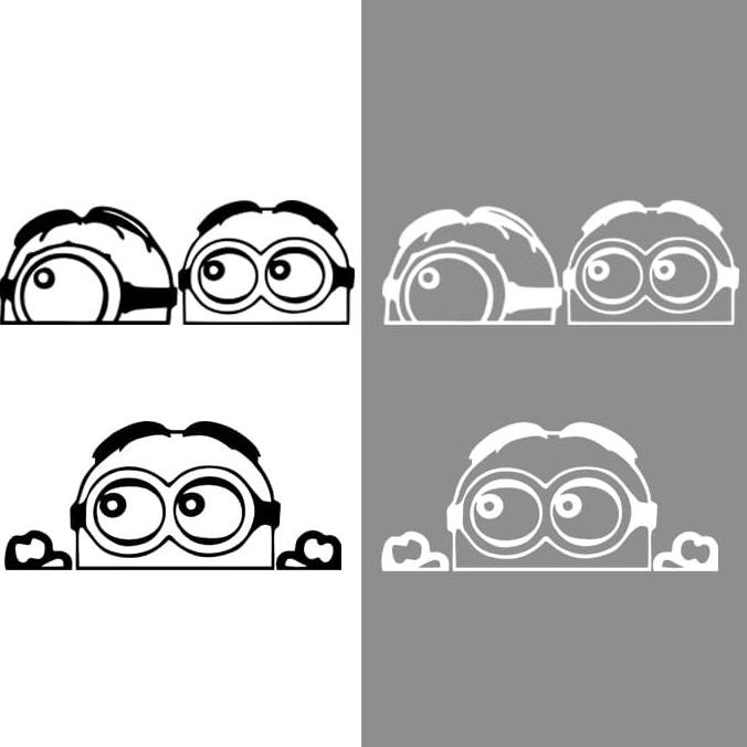 Paling Keren 20 Gambar Minions  Hitam  Putih  Sugriwa Gambar