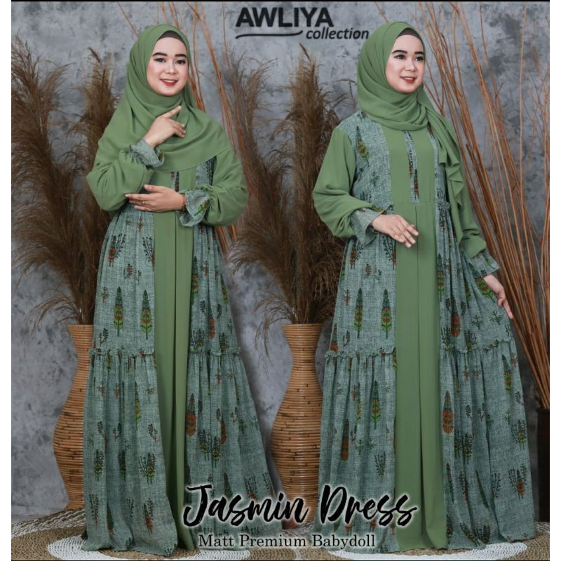 Jasmin Dress Ori AWLIYA COLLECTION AWLIYA HIJAB TERBARU TERLARIS