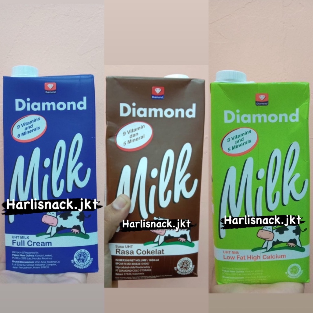

[1000L] DIAMOND CHOCOLATE MILK / FULL CREAM / LOW FAT - SUSU UHT SEGAR