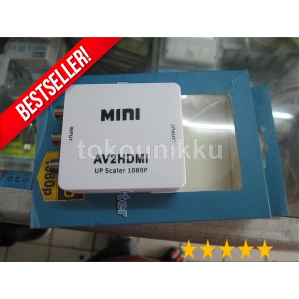 PROMO Video Mini Converter AV (in) to HDMI (out) / RCA to HDMI / AV to HDMI (USB POWER)