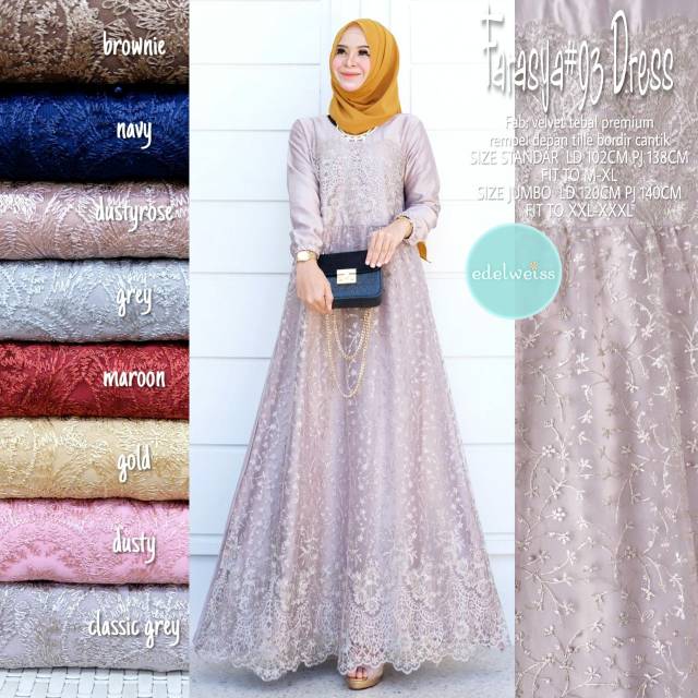 Farasya Dress #93 Tile Brukat Party Dress Big Size Jumbo xxxl Ld 130cm Gamis Brukat Jumbo Gamis Lebaran Terbaru Dress Muslimah Gaun Pesta Gamis Seragam Pernikahan Outfit Bridesmaid Gamis Broklat Jumbo Wanita xxxl Outfit Kondangan