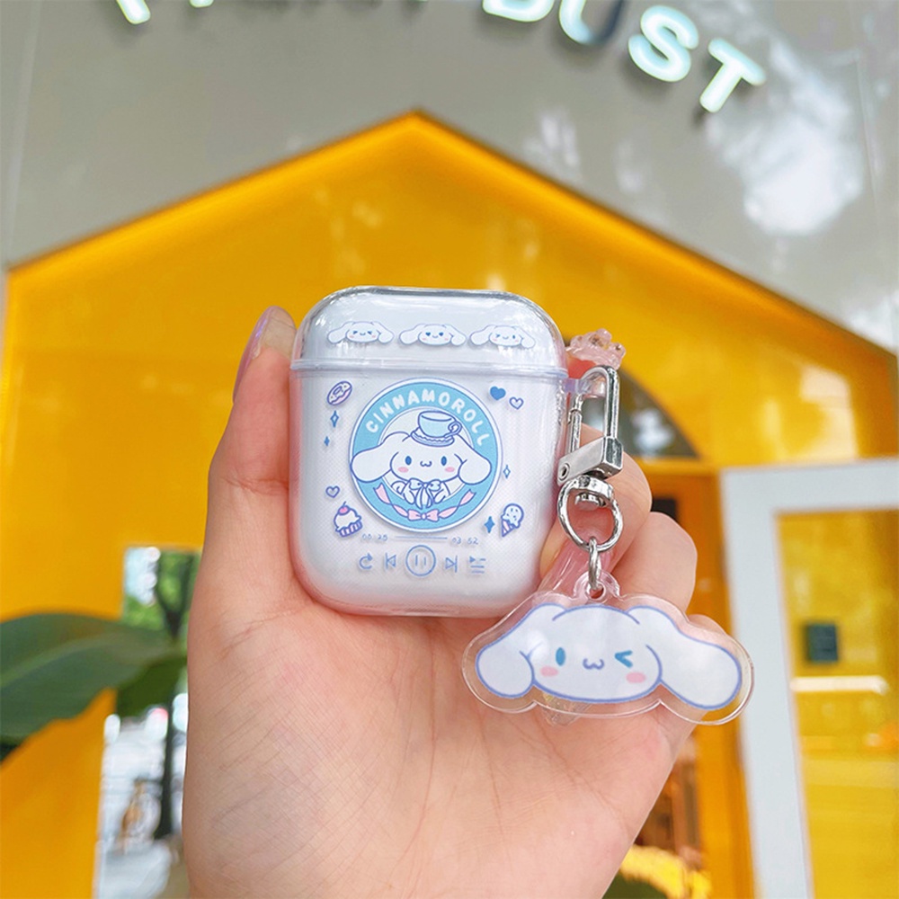 Casing soft Case TPU Transparan Motif Kartun Yugui / My Melody Untuk Airpods 1 / 2 / Pro