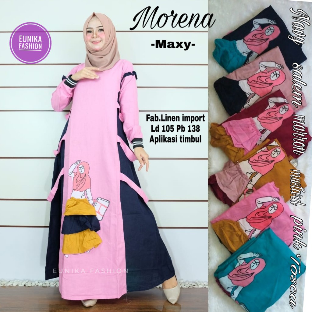 MORENA MAXY | BAJU KULIAH MAXY MUSLIM BAJU MUSLIM OOTD PEREMPUAN TERMURAH