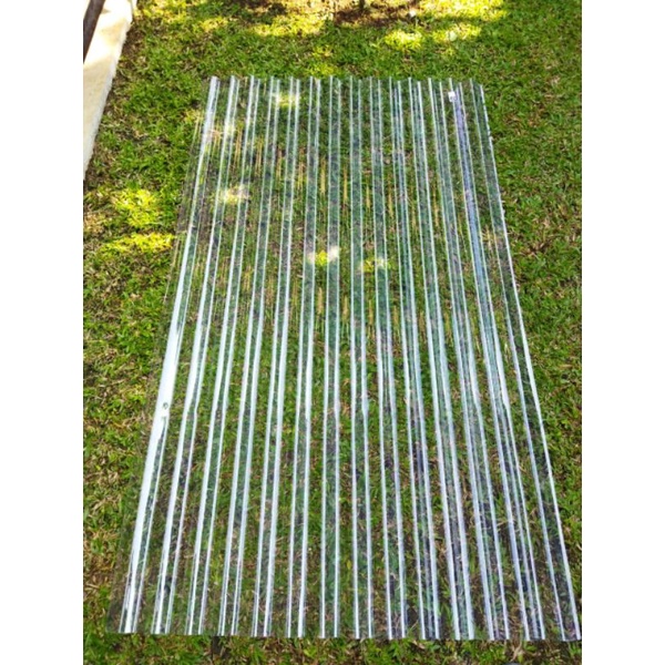 Seng Gelombang Fiber Plastik , lebar 105 cm Transparan , ANTI UV 0,8 mm
