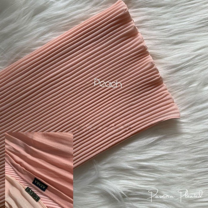 PASHMINA- AZARA HIJAB PASHMINA PLISKET / PLEATED CERUTTY BABYDOLL - KATALOG 1 - COCO NUDE -PASHMINA.