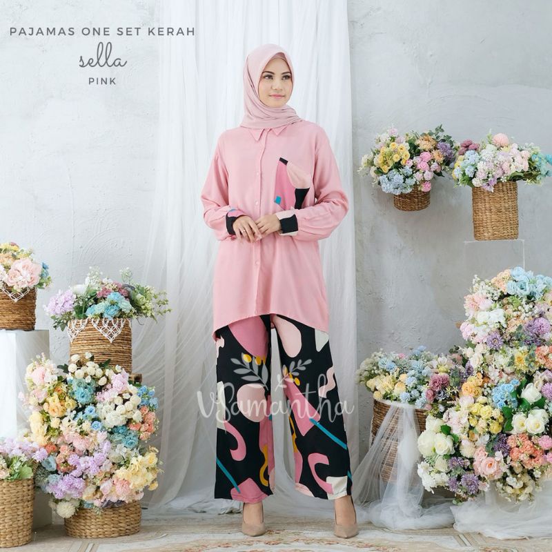 vSamantha - PAJAMAS SET/ PIYAMA ONE SET KEMEJA TIEDYE II