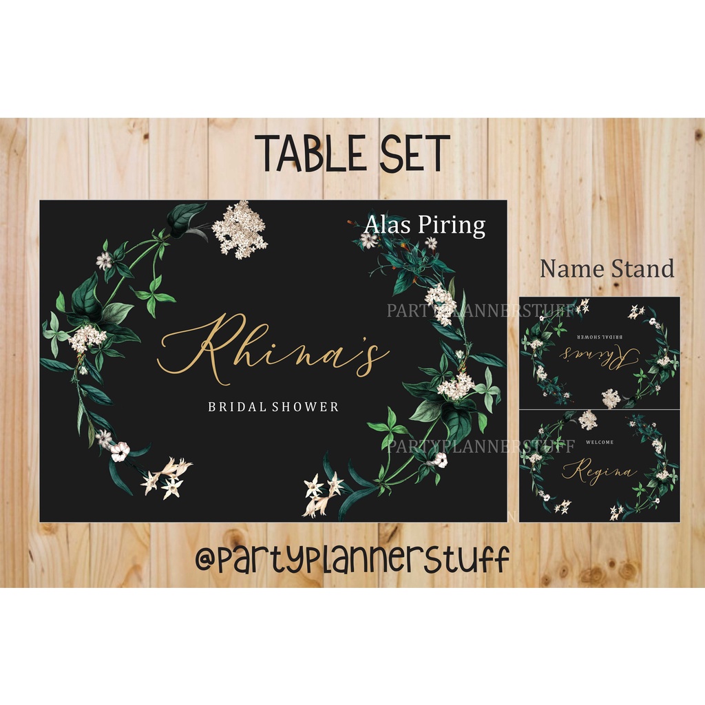 Table set bridal shower / sweet 17th / sweet seventeen birthday / engagement / baby shower / wedding