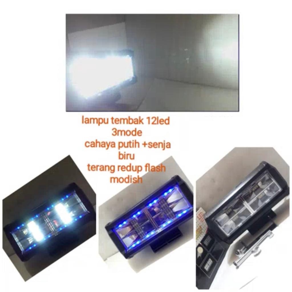 LAMPU TEMBAK 12LED 3MODE FLASH