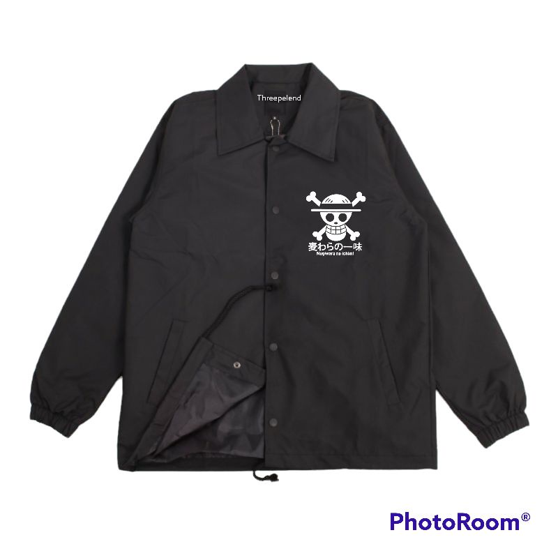 jaket coach one piece anime Tokyo Jepang black