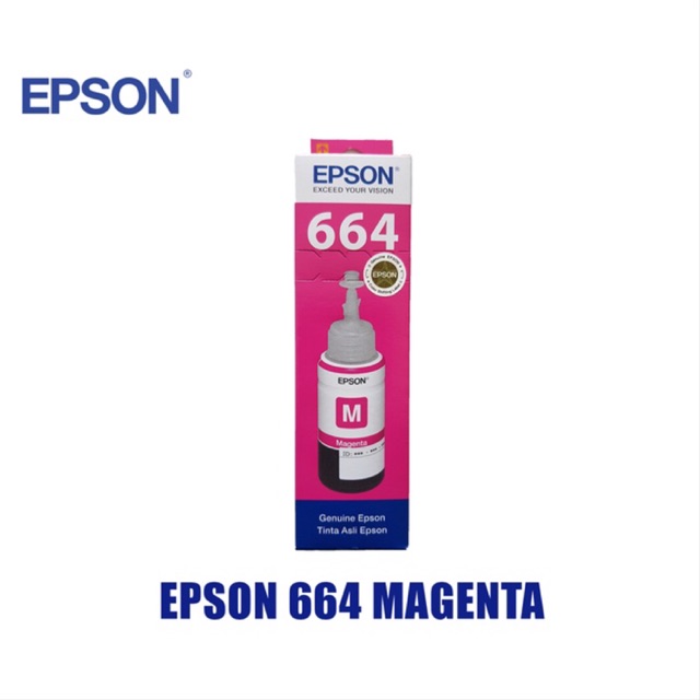 Tinta EPSON 664 Magenta Original for L100 / L120 / L210 / L220 / L310 / L350 / L360 / L455 / L1300