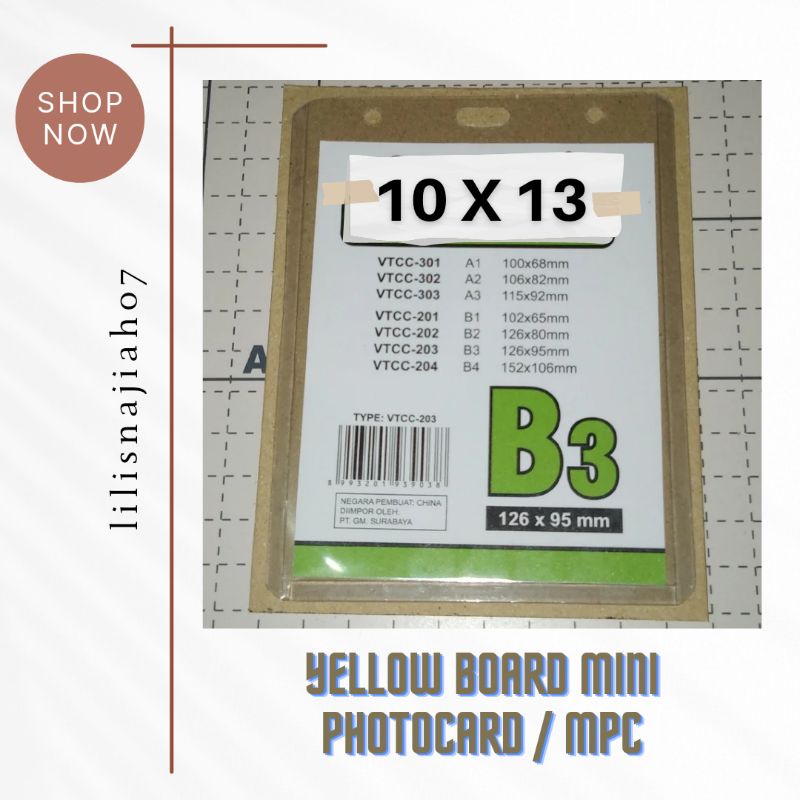 

YELLOW BOARD MPC / MINI PHOTOCARD UKURAN 10 X 13 KETEBALAN ±3MM