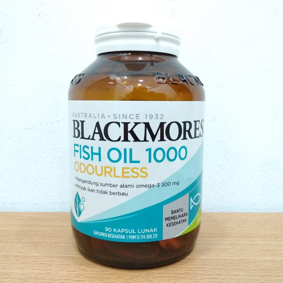 BLACKMORES ODOURLESS FISH OIL 1000mg BPOM KALBE - 90 kapsul