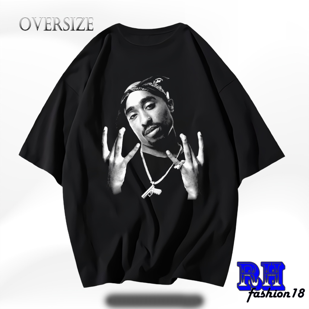 KAOS TUPAC VINTAGE STYLE OVERSIZE T-SHIRT