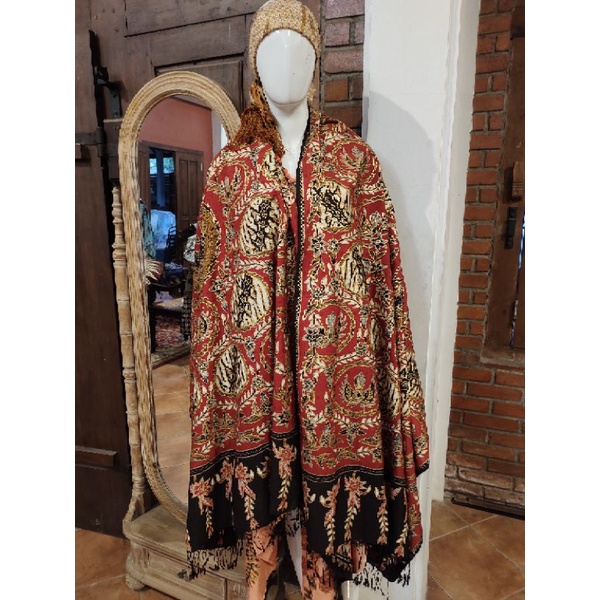 SELENDANG BATIK TULIS SUTERA BARON | PASHMINA SHAWL SYAL SCARF SUTRA