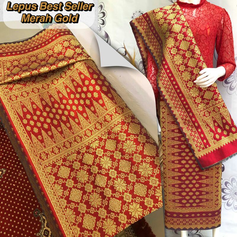 SONGKET LEPUS PREMIUM | SONGKET BEST SELLER MERAH GOLD |Songket Tenun Palembang