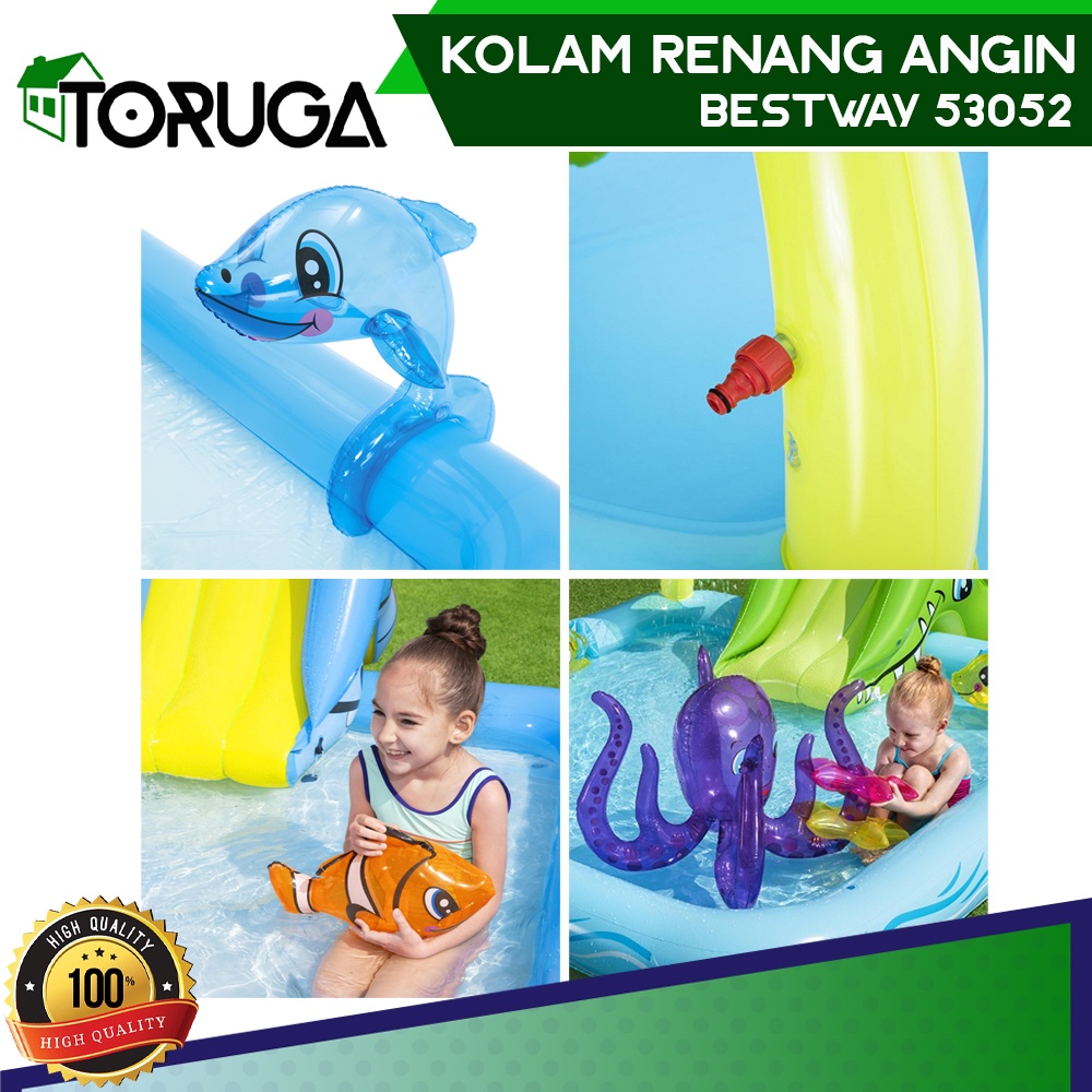 Kolam Renang Angin Anak Bestway Fantastic Aquarium Play Pool - Bestway 53052 239x206x86cm