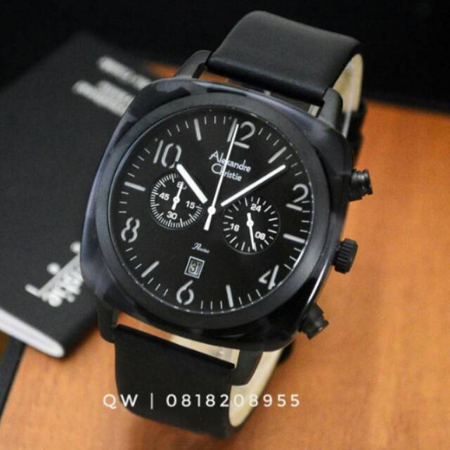 Jam Tangan Pria Original Alexandre Chriatie Ac 6457 / arloji cowok jam tangan kulit Ori