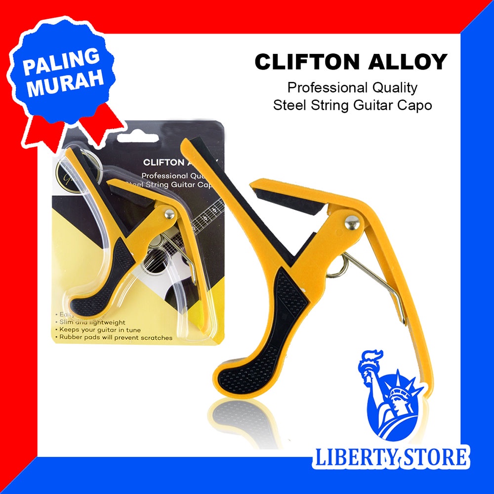 Alat Penjepit Senar Gitar Capo Clifton Alloy Plastik