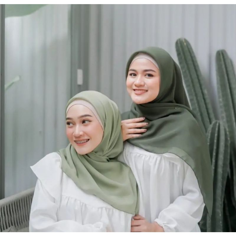 Hijab Bella Square Premium / Jilbab Bella Square Segi Empat Polos