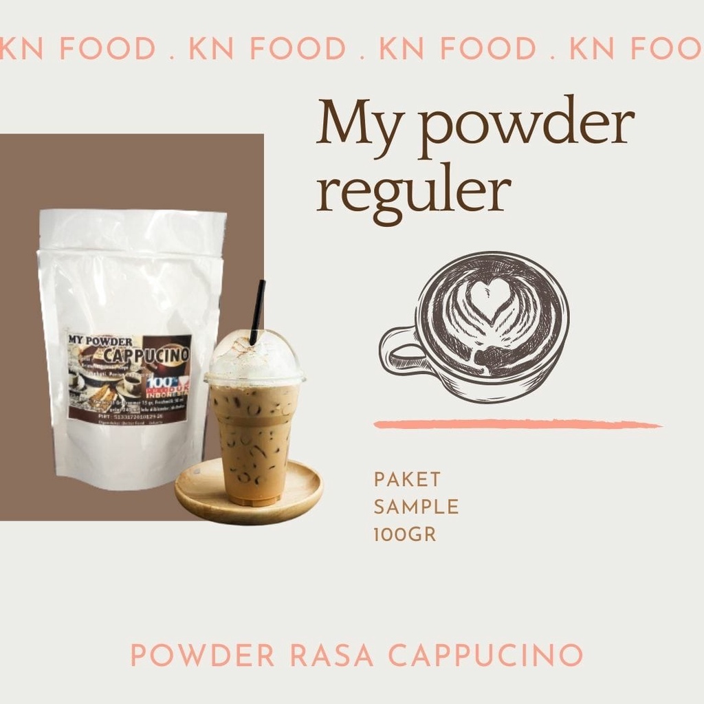 

Bubuk Minuman CAPPUCINO 1 ons - Powder CAPPUCINO Bubble Drink 100gr