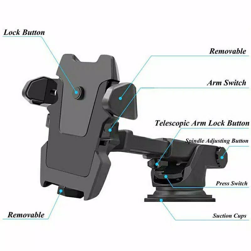 Universal Car Dashboard Phone Holder Penjepit HP di Dashboard (C01)