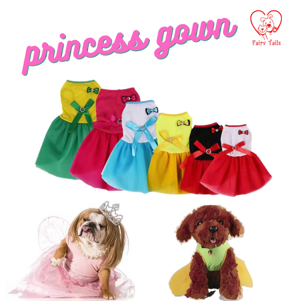 Gaun Pesta Dress Princess Anabul Anjing Kucing / Party Dress Gown for Pet Dog and Cat / Clothes Baju Pakaian Anjing Kucing