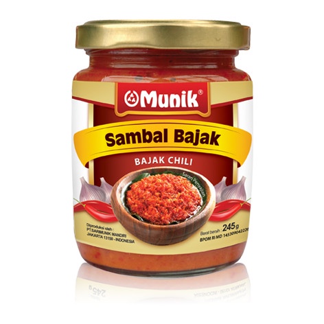 

- BARU Bumbu Sambal Bajak Munik - 245 gr