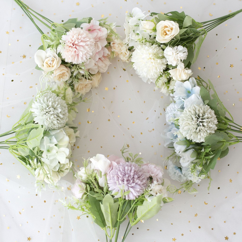 Bunga Hydrangea Mix Nordic X7 / Bunga Artifisial Campur Nordic