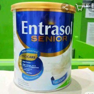 

Entrasol senior 400gr rasa vanila dan coklat